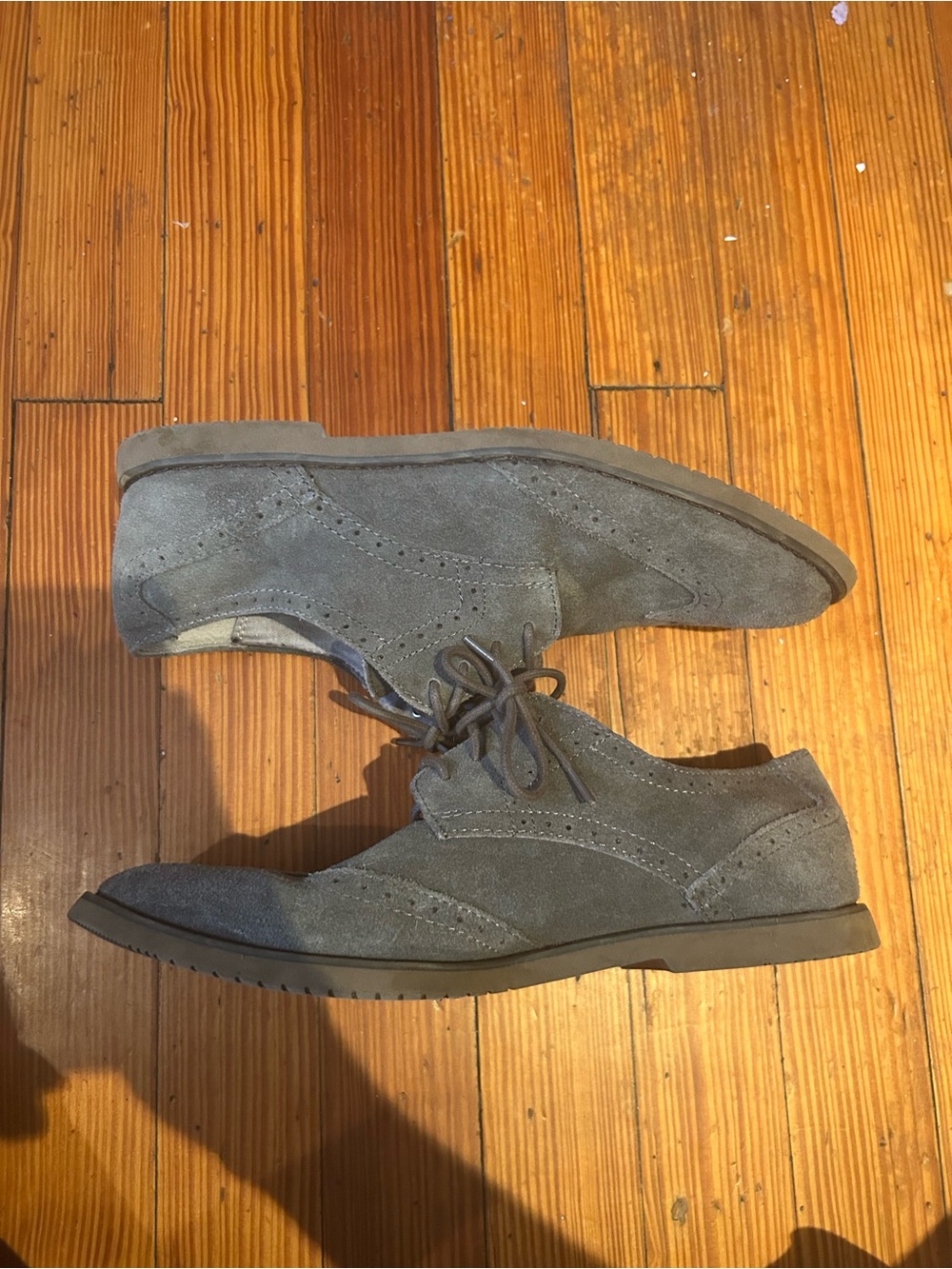 SHEIN Men's Gray Suede Wingtip Oxfords size 8